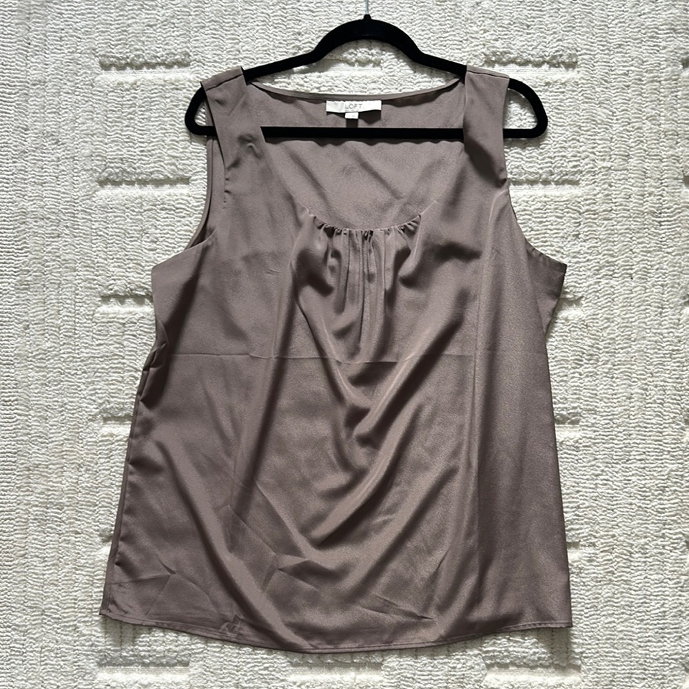 Elegant Sleeveless Top in Taupe